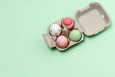 Decorated easter eggs Stock Photos