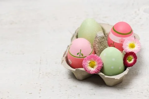 Decorated easter eggs 库存照片