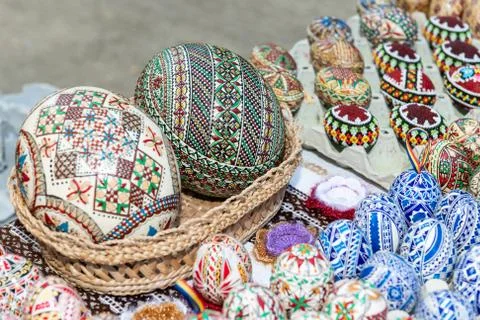 Decorated Easter Eggs Stock Photos