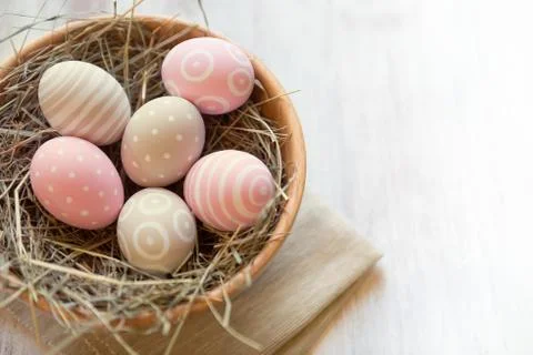 Decorated easter's eggs Stock Photos