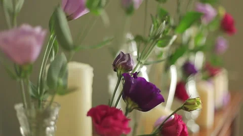 Decorated with flowers and candles Video stock 45205448