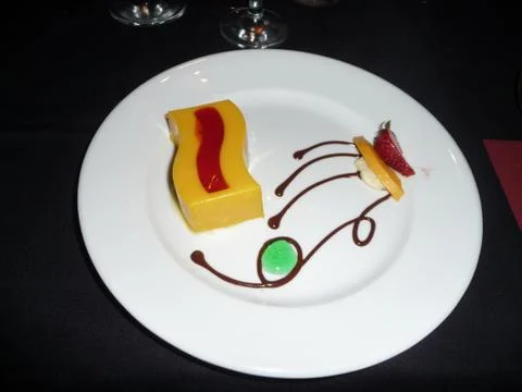 Decorated food in the plate Stock Photos