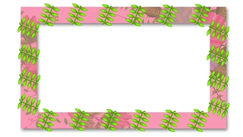 Decorated frame with floral texture on white background. concept for weddin.. 스톡 동영상 274119740