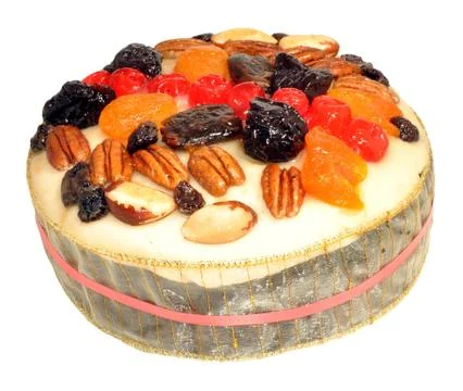 Decorated Fruit Cake Stock Photos