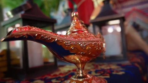 Decorated Genie lamp Vídeo Stock 228024678
