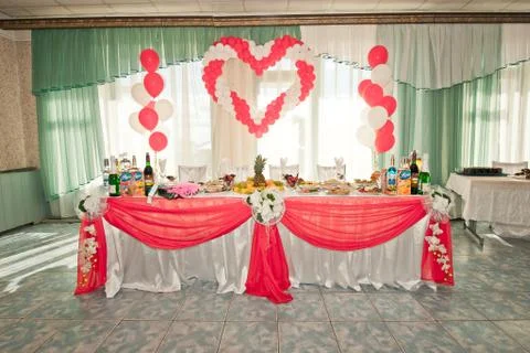 The decorated hall. Stock Photos