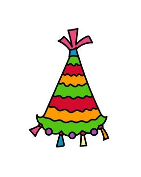 Decorated hat Party hat Stock Illustration