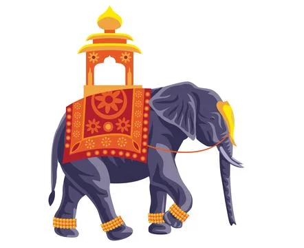 Decorated indian elephant vector Stock Illustration