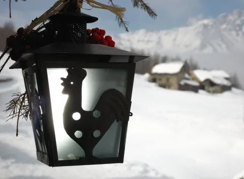Decorated lamp post Stock Photos