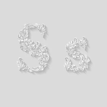 Decorated letter s Stock Illustration
