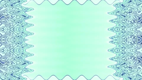 Decorated long horizontal rectangular blue wavy closed lines frame, greenis.. 스톡 동영상 270316183