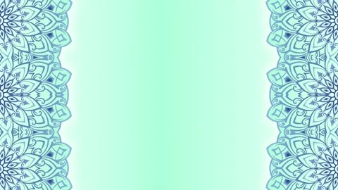 Decorated long vertical rectangular blue round frames, greenish background .. Stock Footage 270316117