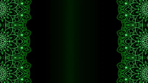 Decorated long vertical rectangular green round frames, green background wi.. Stock Footage 270316104