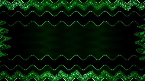 Decorated long vertical rectangular green wavy closed lines frame, green ba.. Stock Footage 270316142