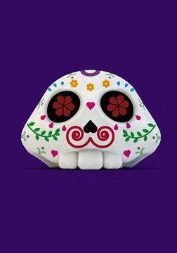 Decorated mexican skull Stock Illustration