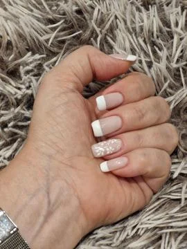 Decorated nails Foto stock