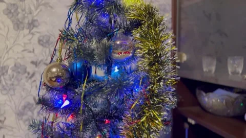 Decorated New Year Christmas Tree Stock Footage 297730752
