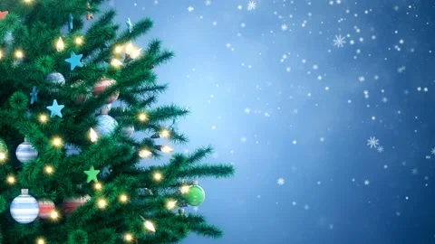 Decorated New Year tree Stock Footage 98249188
