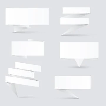 Decorated paper banners Stock Illustration
