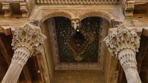 Decorated with patterns ceiling Stock Footage 94605648