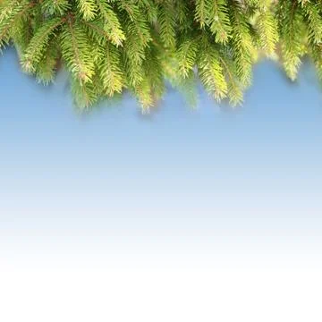 Decorated with pine branches! Illustrazione stock