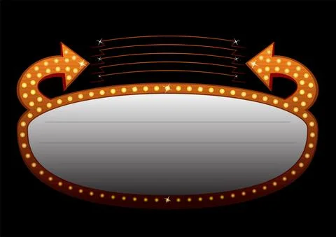 Decorated placard template Stock Illustration