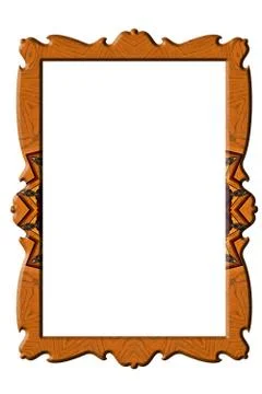 Decorated portrait rectangular frame Foto stock