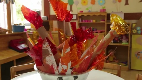 Decorated pot Stock Footage 77053320