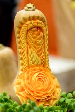 Decorated pumpkin Stock Photos