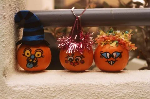 Decorated Pumpkins Stock Photos