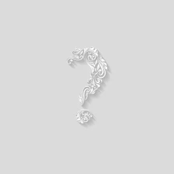 Decorated question mark Stock Illustration