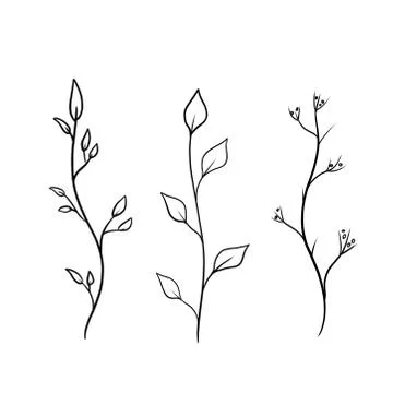 Decorated stems Stock Illustration