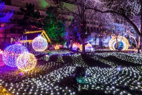Decorated streets Stock Photos