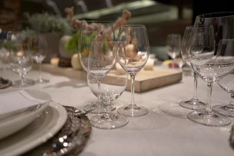 Decorated table to eat Stock Photos