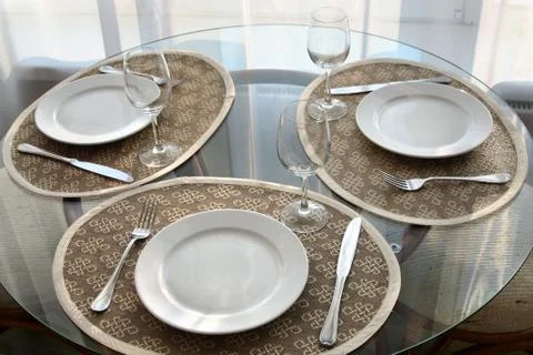 Decorated table Stock-Fotos