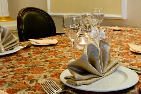 Decorated table Stock Photos