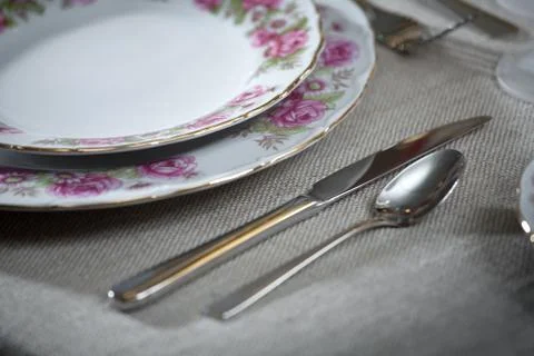 Decorated table Stock Photos