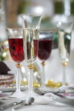Decorated table Stock Photos