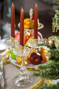 Decorated table Stock Photos
