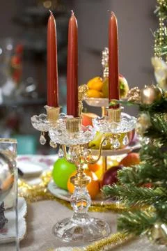 Decorated table Stock Photos