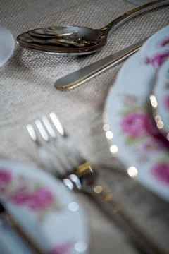 Decorated table Stock Photos