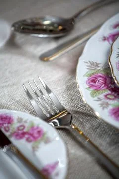 Decorated table Stock Photos
