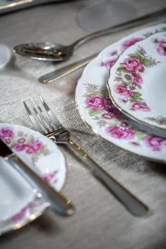 Decorated table Stock Photos