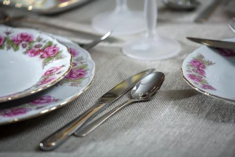 Decorated table Stock Photos