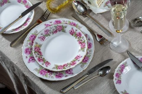 Decorated table Stock Photos