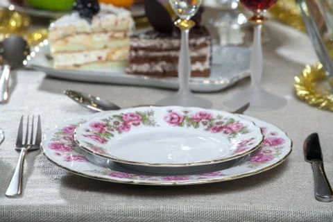 Decorated table Stock Photos