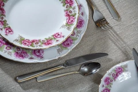 Decorated table Stock Photos