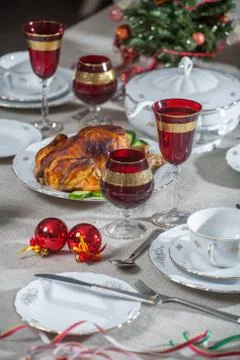Decorated table Stock Photos