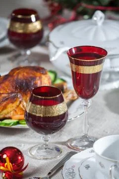 Decorated table Stock Photos