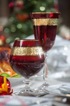 Decorated table Stock Photos